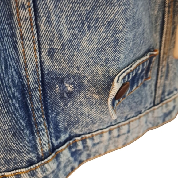 Tango Vintage Style Washed Denim Jacket Or Dress Marble Acid Wash Coat Unisex - Picture 13 of 13